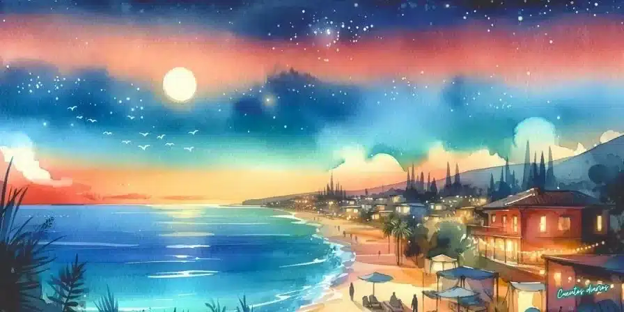 Cuento: Susurros del mar en noche serena