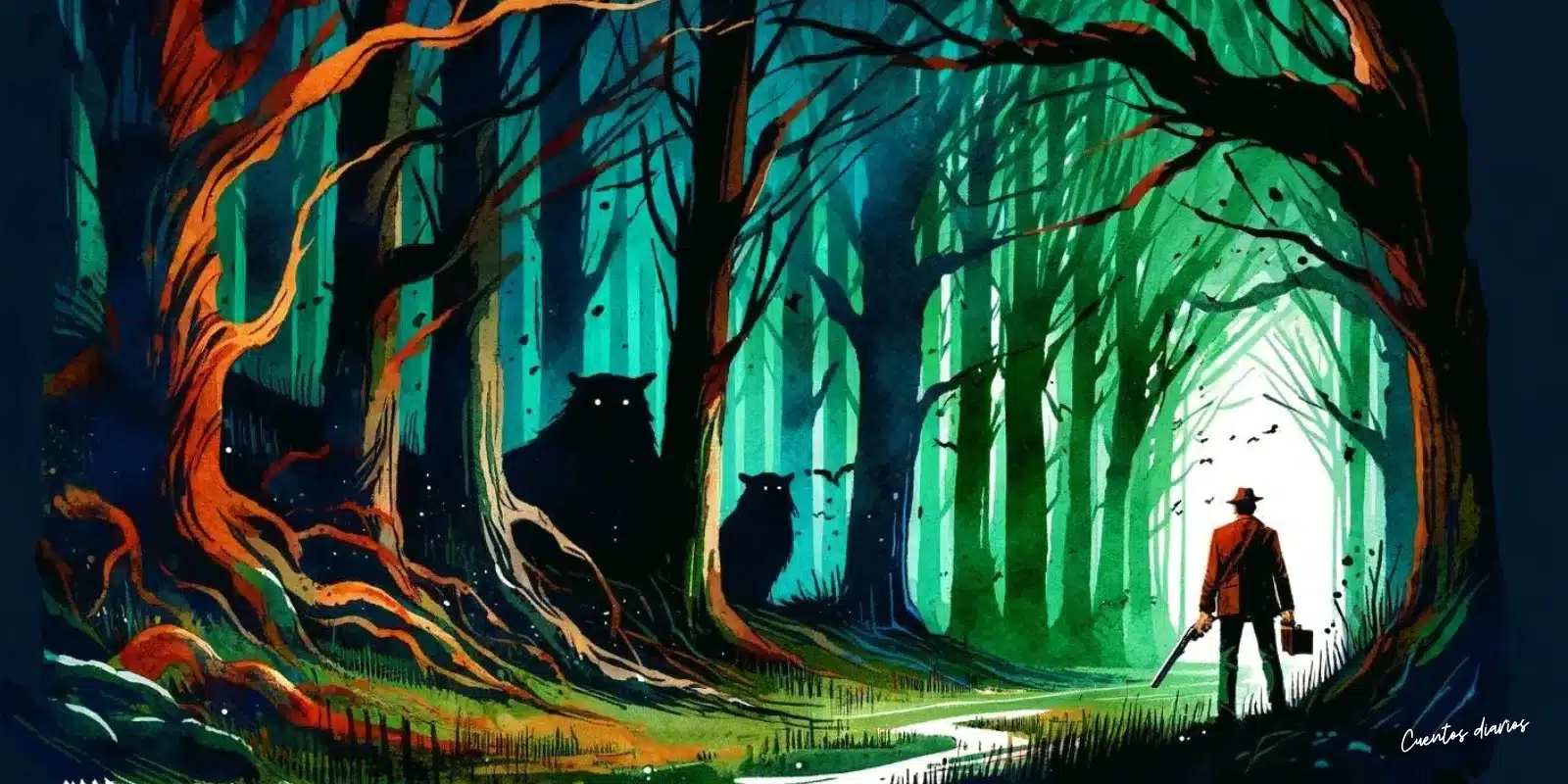 Cuento: El cazador valiente en el bosque oscuro