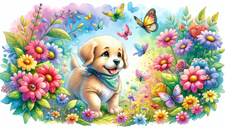 El Cachorro y su Primera Aventura en el Jardín de Maravillas
