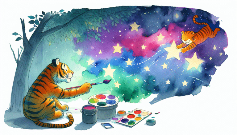 El Tigre que Pintaba Estrellas: Una Historia de Creatividad y Sueños