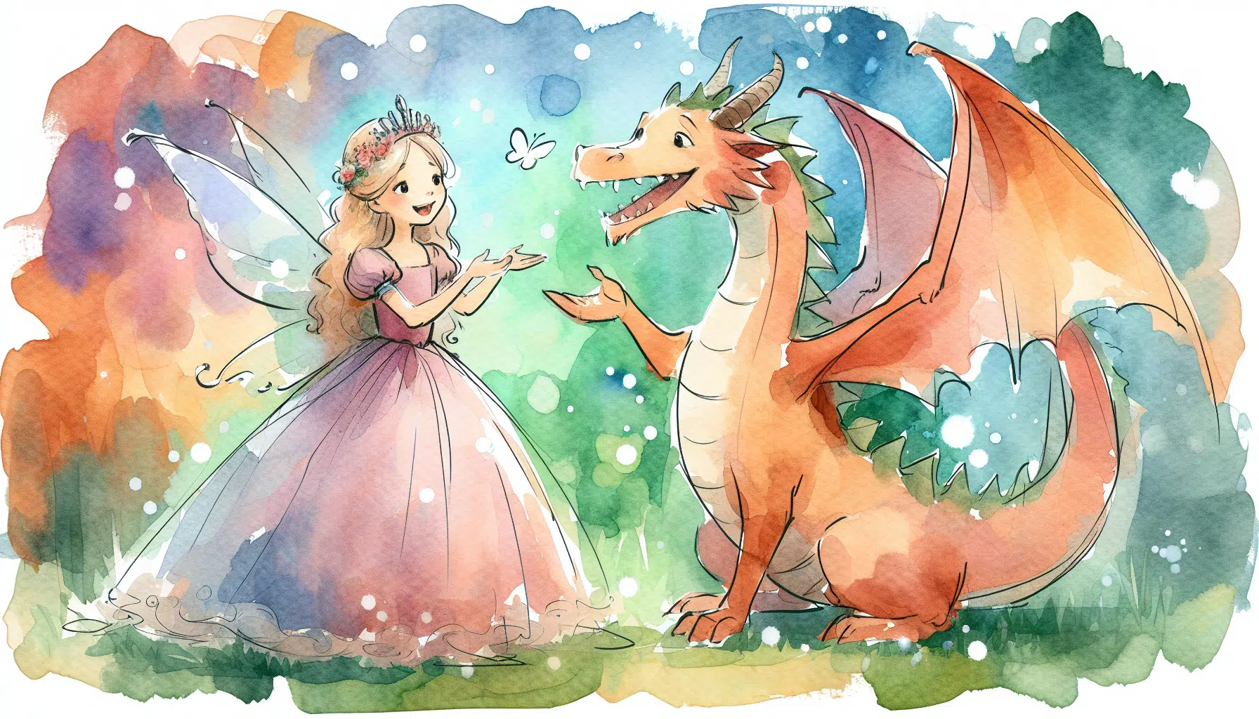 Cuento: La princesa y el dragón en una historia de amistad inesperada