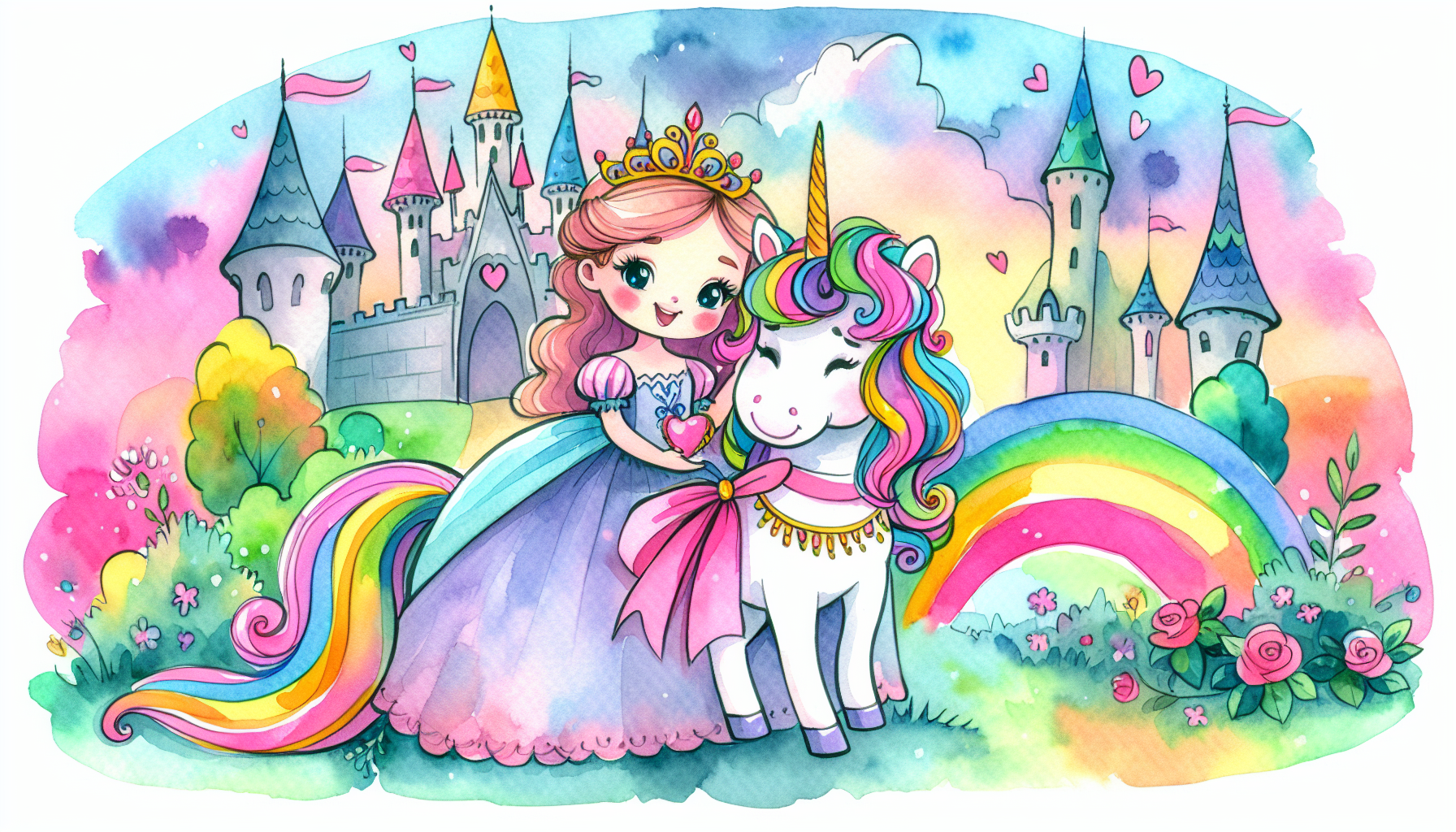 Cuento: La princesa y el unicornio en una aventura mágica