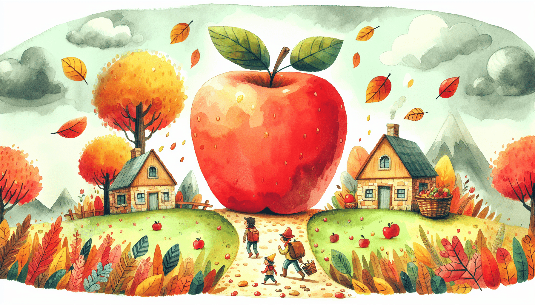 Las Aventuras de la Manzana Roja: Un Viaje desde el Árbol hasta el Hogar