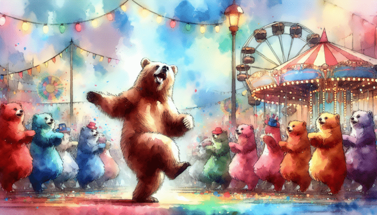 The Dancing Bear and the Colorful Carnival A celebration of friendship and joy