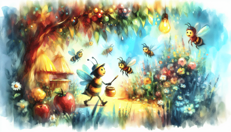 Cuento: The Mystery of the Disappearing Honey A bee’s quest to find the thief in the garden