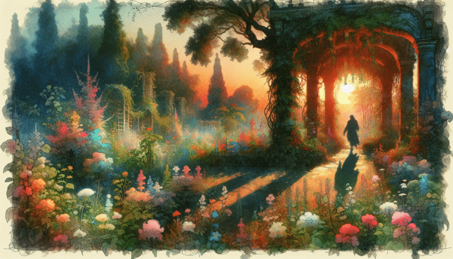 The enchanted garden and the mysterious lover who appeared at twilight