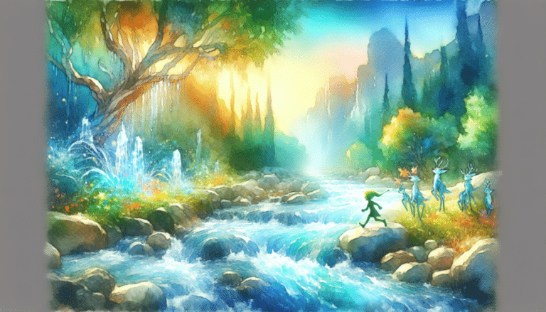 The enchanted river and the journey of the water sprite to save the forest