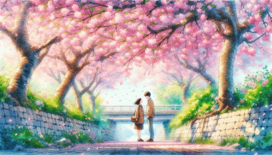 The hidden path and the serendipitous meeting under the cherry blossom tree