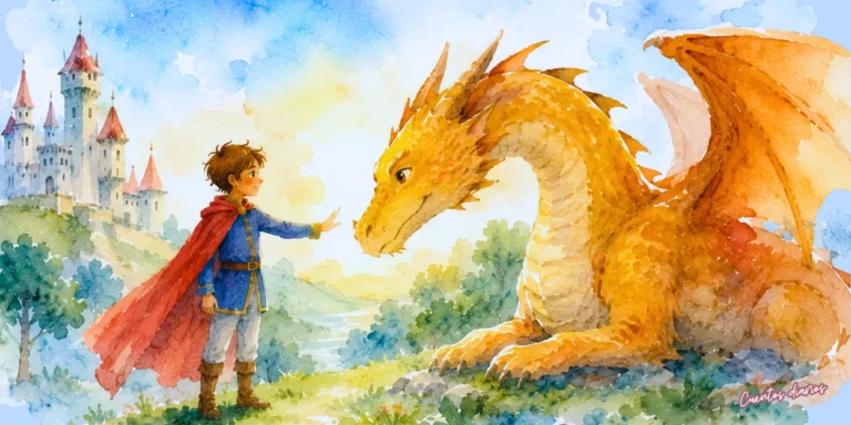 Cuento de una princesa, un príncipe y un dragón
