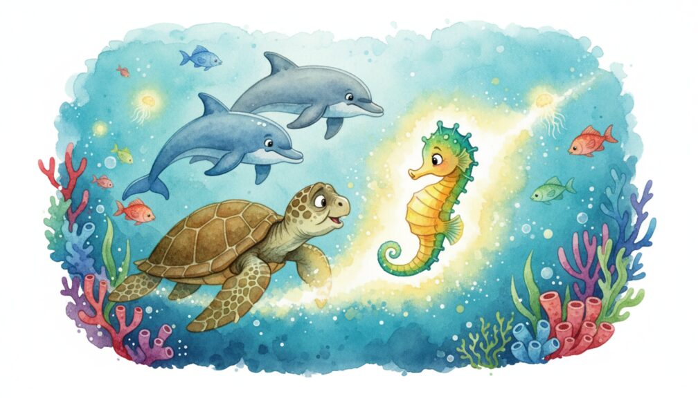 El Caballito de Mar que Aprendió a Brillar 11