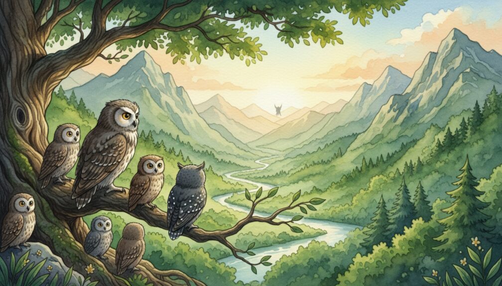 Cuento: "Guardianes del crepúsculo: Los búhos protectores del Valle Escondido" 5