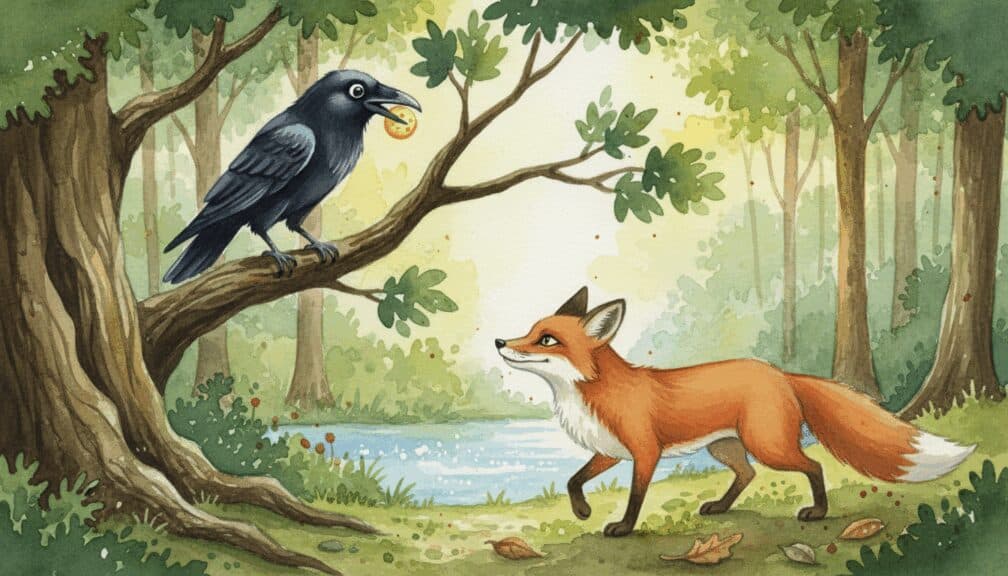 Cuento: "El cuervo y el zorro" 4