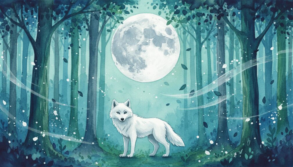 El Lobo y la Luna Plateada: Aventuras Bajo el Cielo Nocturno 2