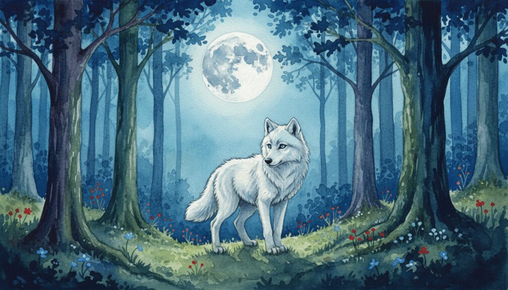 El Lobo y la Luna Plateada: Aventuras Bajo el Cielo Nocturno 6