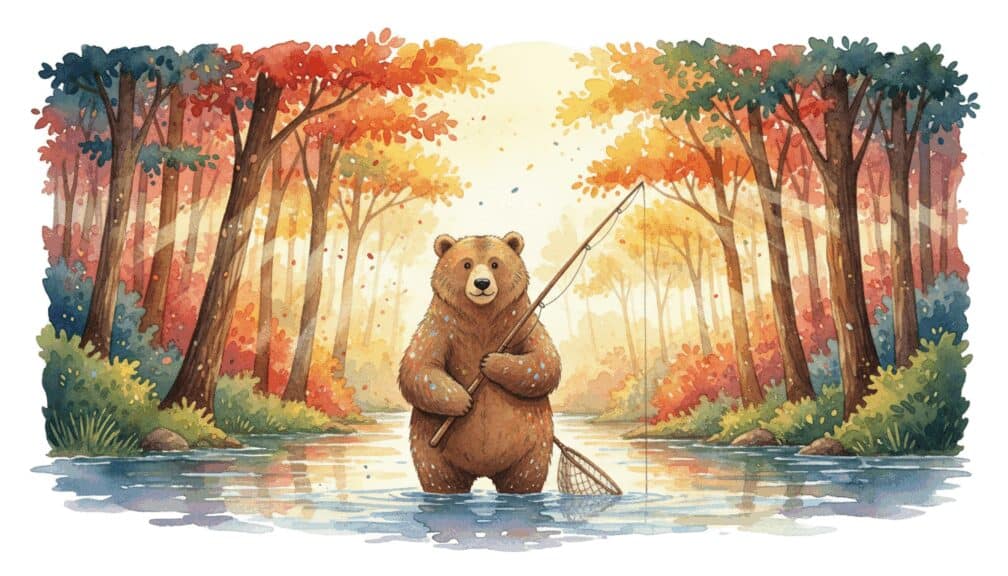 El Oso Pescador y el Río de los Deseos: Un Viaje de Descubrimiento 2