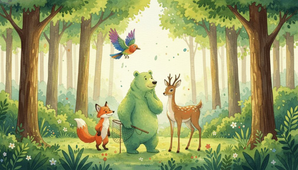 El Oso Pescador y el Río de los Deseos: Un Viaje de Descubrimiento 4