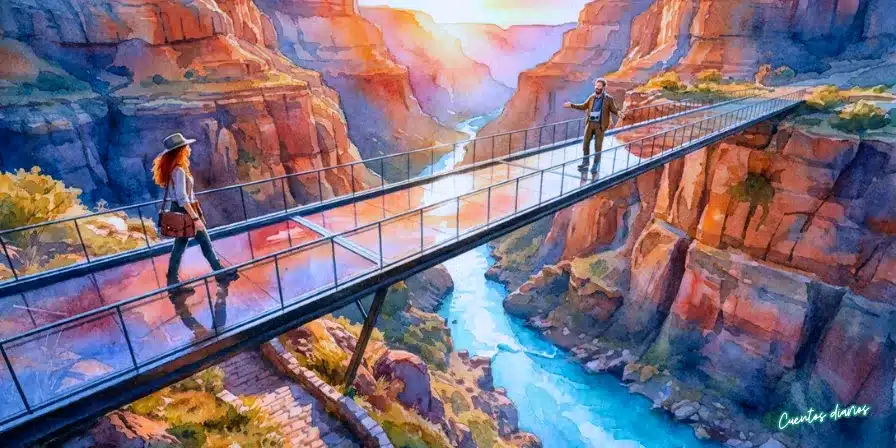 Cuento: "El puente de cristal y los caminos cruzados de dos desconocidos" 5 Cuento: "El puente de cristal y los caminos cruzados de dos desconocidos" 4