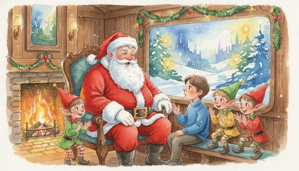 Cuento: "El tren de la Navidad", un viaje mágico en el que un niño se encuentra con Santa Claus y sus duendes en un tren que recorre el mundo 2