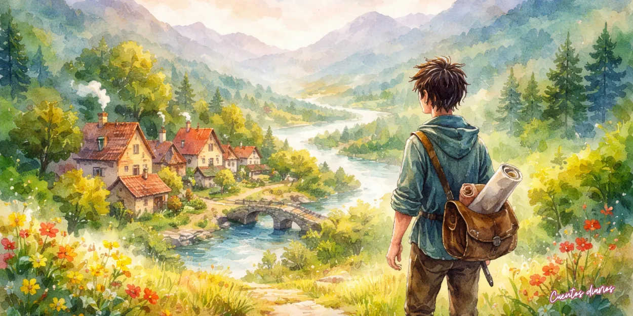 Cuento: «El viaje del artista solitario y el descubrimiento del lienzo mágico»