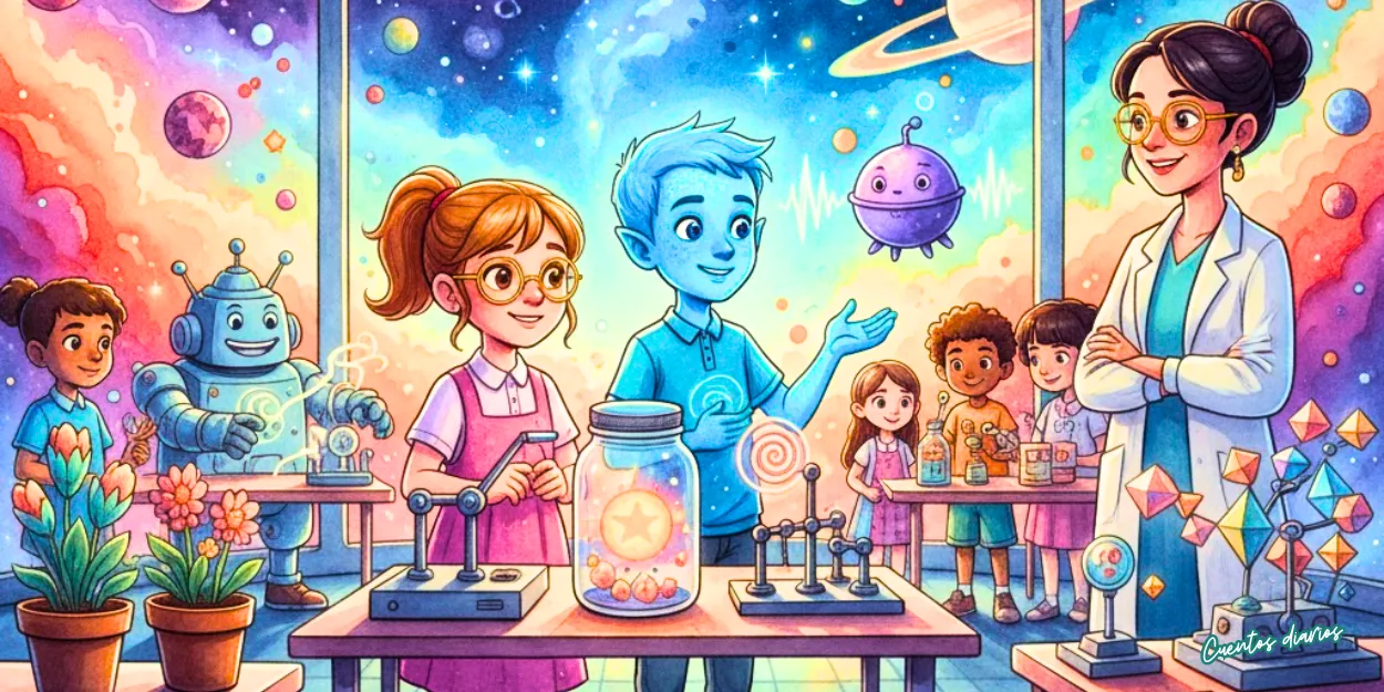 Cuento: «La escuela en la galaxia distante y el concurso de ciencias interplanetario»