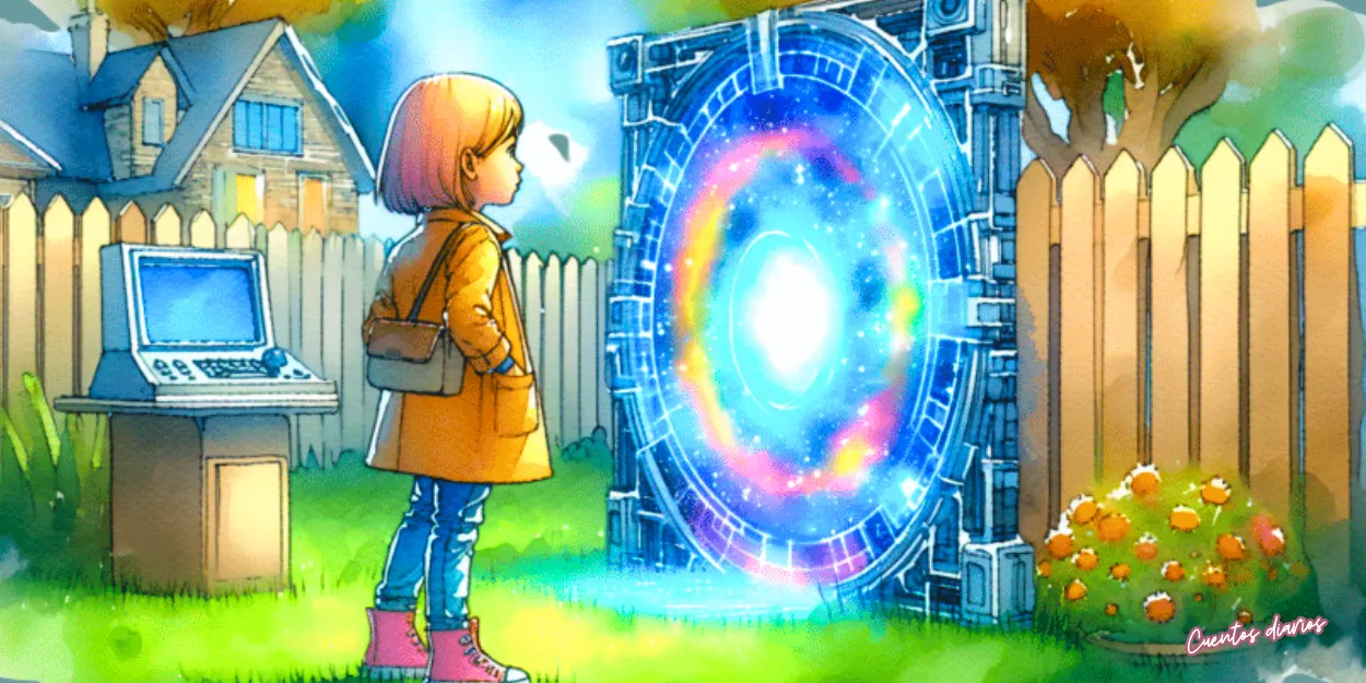 Cuento: «La niña inventora y el portal interdimensional en el jardín trasero»