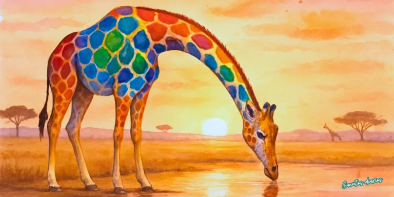 Cuento: «Los colores de Camila», donde una jirafa descubre la belleza de ser diferente