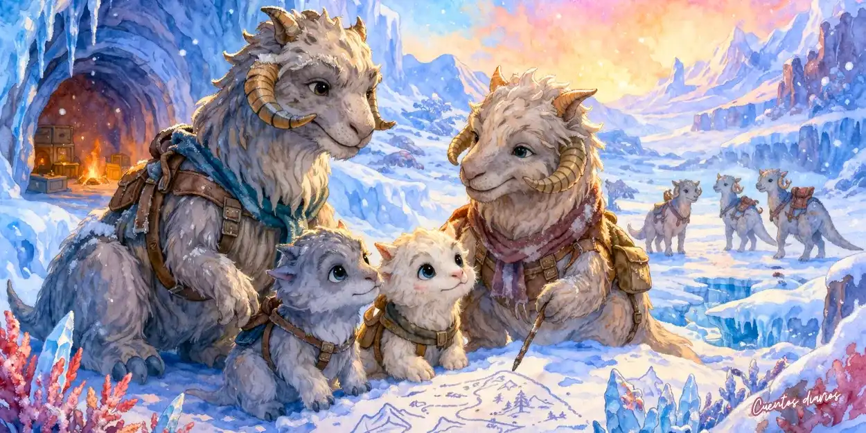 Cuento: «Tauntaun bebés aprendiendo a vivir en la nieve»