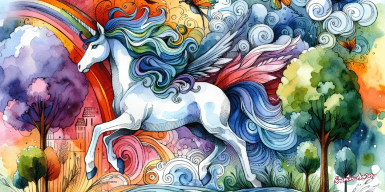 Cuento: «El unicornio guardián del bosque encantado y la niña de los sueños mágicos»