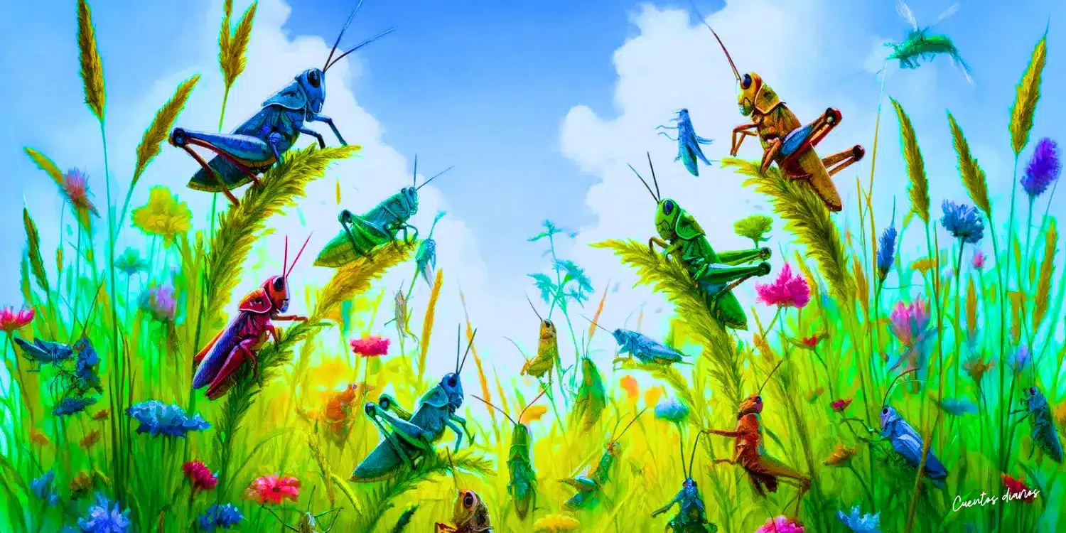 Cuentos de saltamontes: Historias saltarinas y aventuras en el campo y los jardines de estos insectos